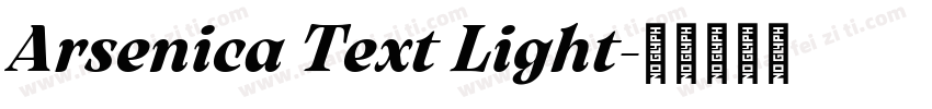 Arsenica Text Light字体转换